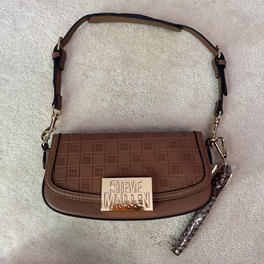Steve Madden Tan Embossed Shoulder Bag